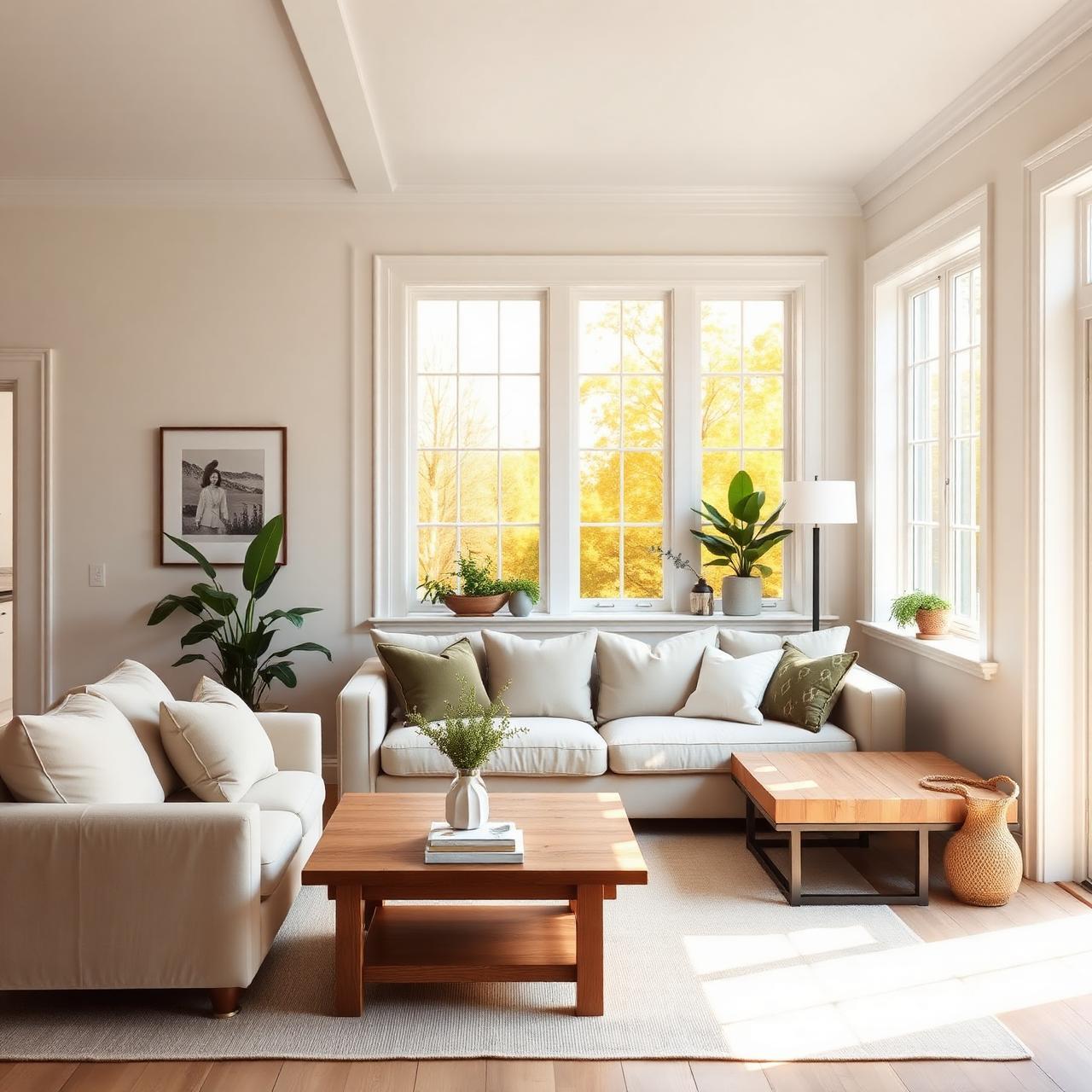 Dwellings painter applying clean trim paint at golden hour
